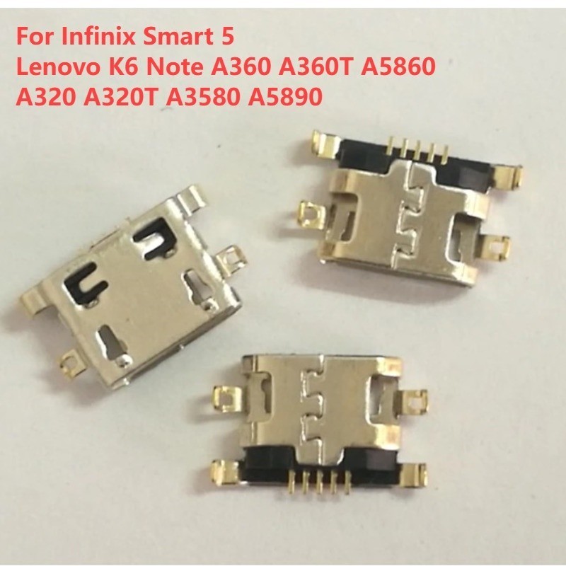 10-50 ชิ้น Dock Micro Plug USB ชาร์จ Pin Dock พอร์ตสําหรับ Infinix สมาร์ท 5 Lenovo K6 หมายเหตุ A360 