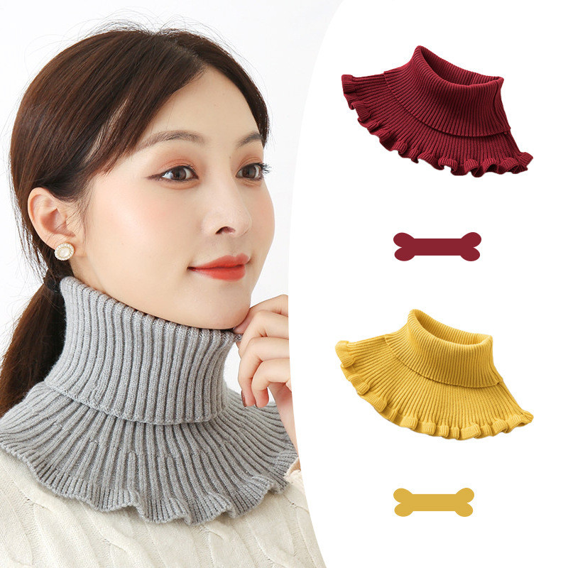 ผู้หญิงปลอมคอใหม่ฤดูใบไม้ร่วงและฤดูหนาว windproof ถักผ้าพันคอที่อบอุ่น