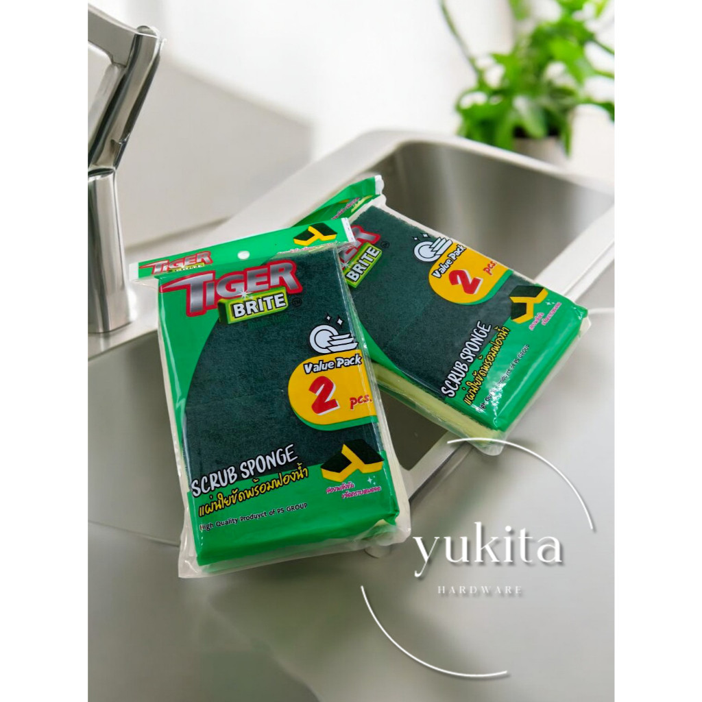 ฟองน้ําล้างจาน สองด้าน หุ้มตาข่าย ฟองน้ำใยขัด สก๊อตช์ไบรต์ อเนกประสงค์ สําหรับเช็ดทําความสะอาด จาน - รูปที่ 6