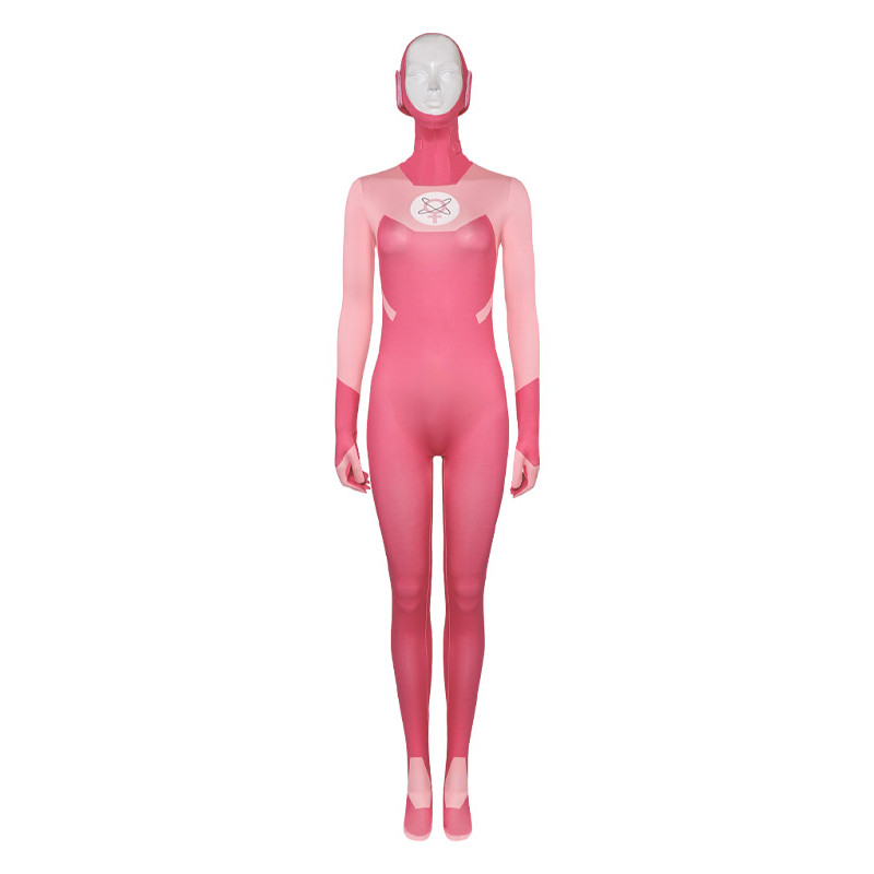 Invincible 2024 Atom Eve ผู้หญิงสีชมพู Jumpsuit Party Carnival ชุดคอสเพลย์ฮาโลวีน