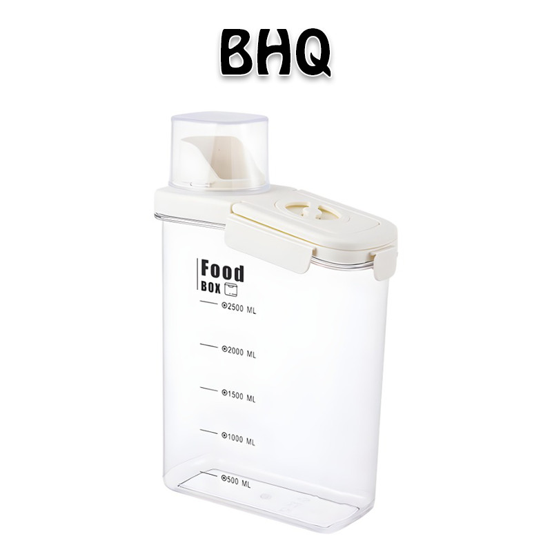 ชั้นวางอาหารแมว BHQ ภาชนะบรรจุอาหารสัตว์เลี้ยง กันความชื้นและปิดผนึกอย่างดี ถ้วยตวง 1600/2800ML