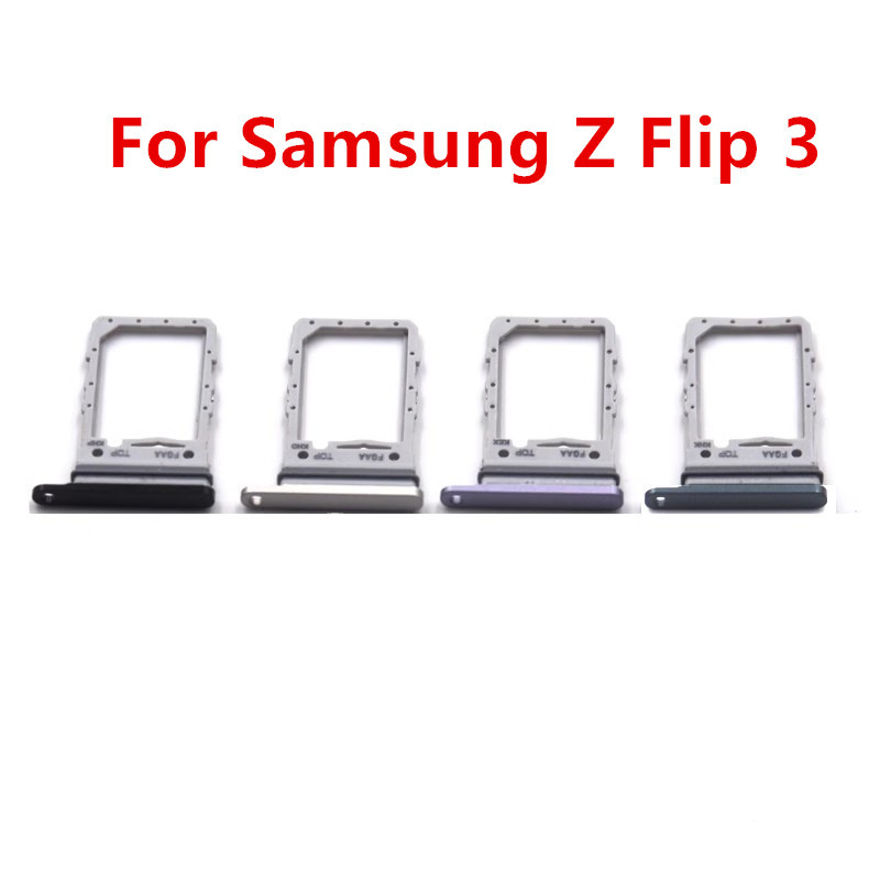Flip3 ซิมการ์ดสล็อตสําหรับ Samsung Galaxy Z Flip 3 F711 ถาดซิมอะแดปเตอร์ผู้ถือซ็อกเก็ตเปลี่ยนโทรศัพท์อะไหล่ซ่อม