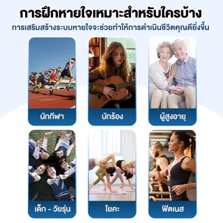เครื่องฝึกหายใจในช่องท้อง ปรับได้ อุปกรณ์ฝึกหายใจ พร้อมปากเป่าซิลิโคน เครื่องช่วยหายใจ สําหรับฝึกปอด ทางเดินหายใจ