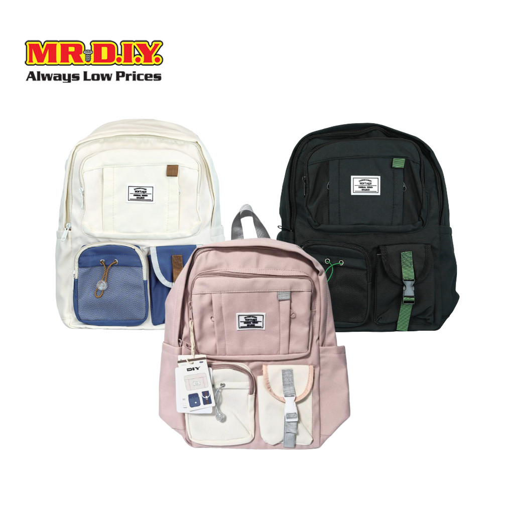 MR.D.I.Y กระเป๋าเป้สะพายหลัง สไตล์วินเทจ ขนาด 44x30x14 ซม.