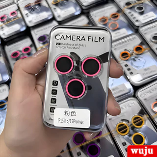 Wuju Full Cover luminous Camera Lens Protector สําหรับ iPhone 17 16 15 14 13 12 11 Pro Max Plus Air ตัวป้องกันเลนส์กล้อง
