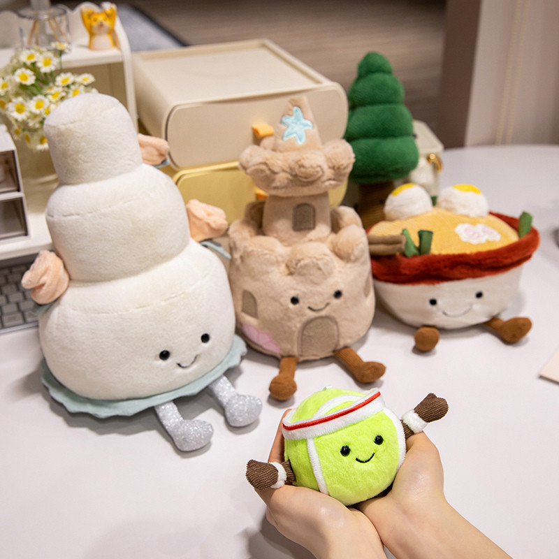30 ซม.Jellycat นุ่มน่ารักตลกเค้กก๋วยเตี๋ยว Ball Shape Bunny ของเล่นตุ๊กตาขนมปังขนมขบเคี้ยวงานแต่งงานตกแต่งของขวัญพิเศษสําหรับเด็ก