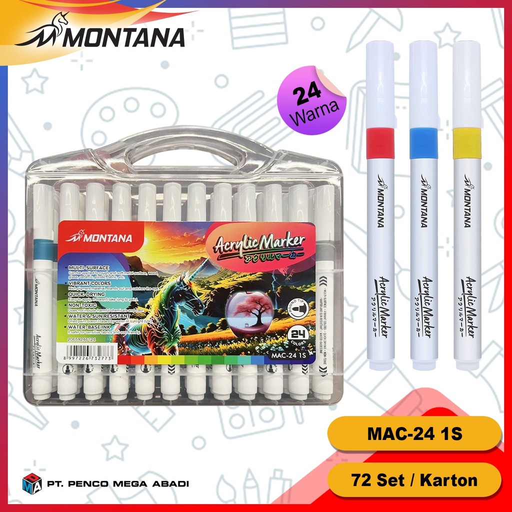MONTANA Acrylic Marker 24 สี MAC-24 1S