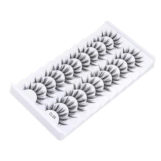 จัดส่งจากประเทศไทยYUMBLY 10 คู่ Faux Mink Lash, Full Strip Handmade ขนตาปลอม, ผู้หญิงแฟชั่น Cruelty-free Natrual Long Eye เครื่องมือแต่งหน้า Eye Lash Extension