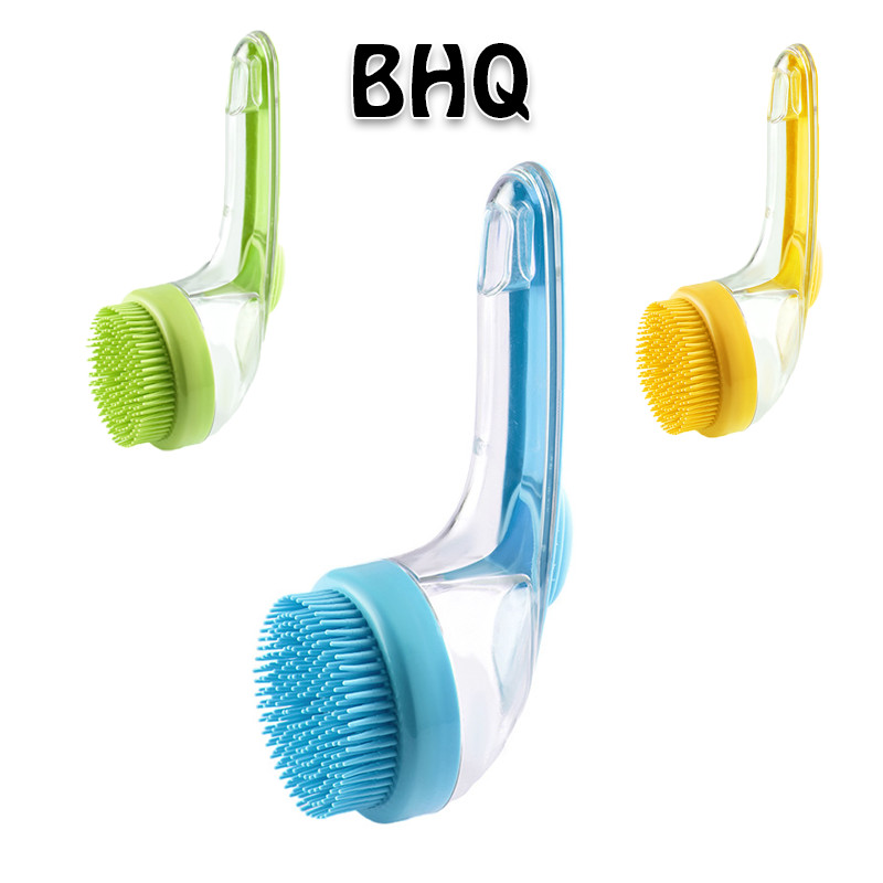BHQ Pet Bath Brush Pet Spa Massage Soft Brush ซิลิโคนสุนัขแมวขนอาบน้ําผมกรูมมิ่งสุนัขทําความสะอาด