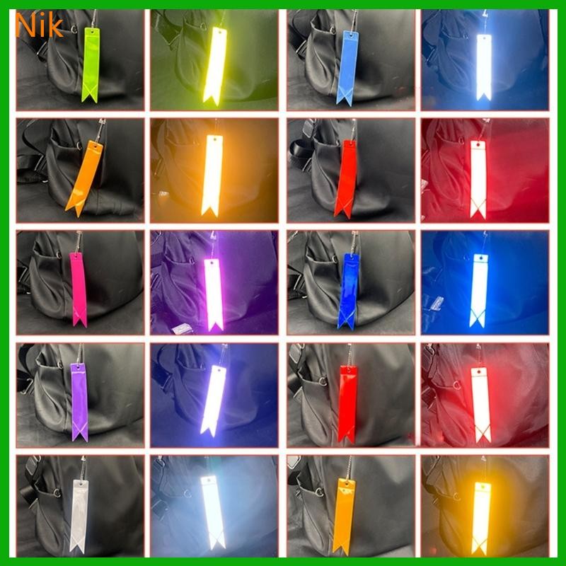 บ.ลค.ศ.ม.หลายสีสะท้อนแสงพวงกุญแจการมองเห็นกระเป๋าเป้สะพายหลังสะท้อนแสงแท็กเกียร์สะท้อนแสงความปลอดภัยกระเป๋าเป้สะพายหลังแท็กสําหรับ Ki