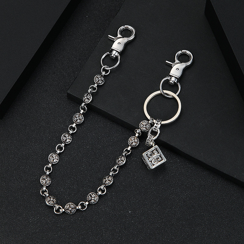 Hip Hop Cross กางเกง Punk ลูกเต๋าจี้โซ่โลหะ Eagle Chain Anchor แขวน All-Match Denim อุปกรณ์เสริม