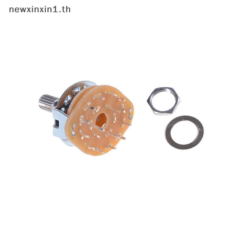 *NT* เครื่องขยายเสียงกีตาร์ Channel Band Rotary Switch Selector RS25 3 Pole 4 ตําแหน่ง 3P4T {T}