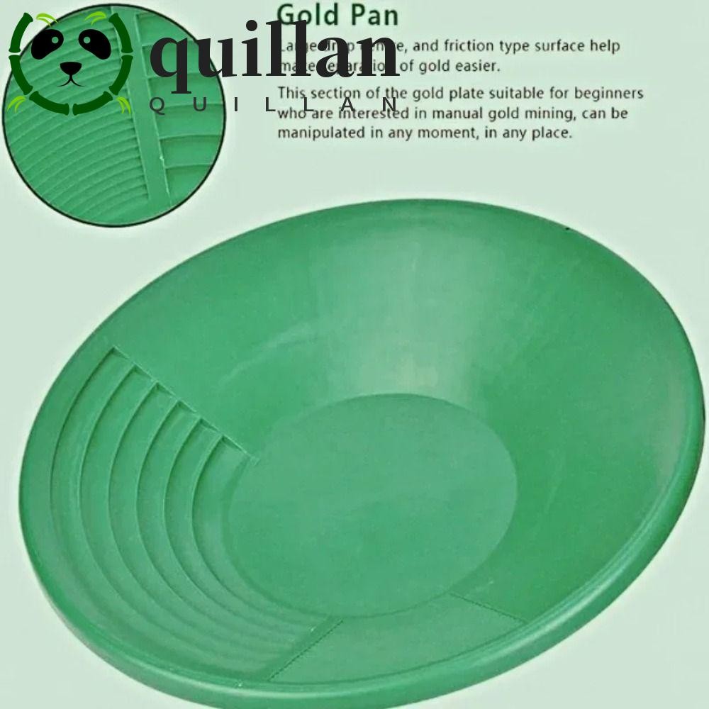 QUILLAN Gold Pan, Bowlขุดลอกตะแกรงทองอ่างล้างหน้า, Drop Resistance Prospecting Metal Detection เครื่องมือพลาสติก Gold Panning อุปกรณ์ชายหาด