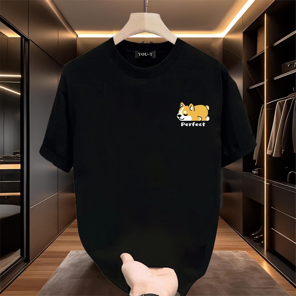 Basi💥 เสื้อผู้ชาย เสื้อยืด oversize สตรีท เกรดพรีเมียม โคตรนุ่ม เสื้อคอตตอน100% ไม่หดตัวลาย ลาย "Per