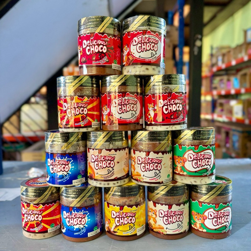 (กระปุกจิ๋ว 180 กรัม) มินิโกโก้ครั้น ช็อคโกแลตเข้มข้น Chocojar Yummy ท๊อปปิ้งมีหลายรส สินค้าผลิตจากมาเลเซีย