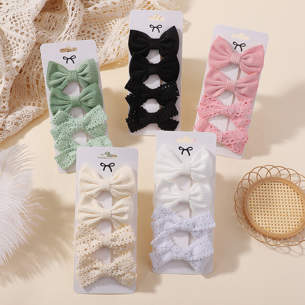 4 ชิ้น/เซ็ตลูกไม้ Bows กิ๊บติดผมสําหรับสาวน่ารัก Handmade Corduroy Hairpin Barrettes ใหม่ Headwear เด็กอุปกรณ์เสริมผมของขวัญ