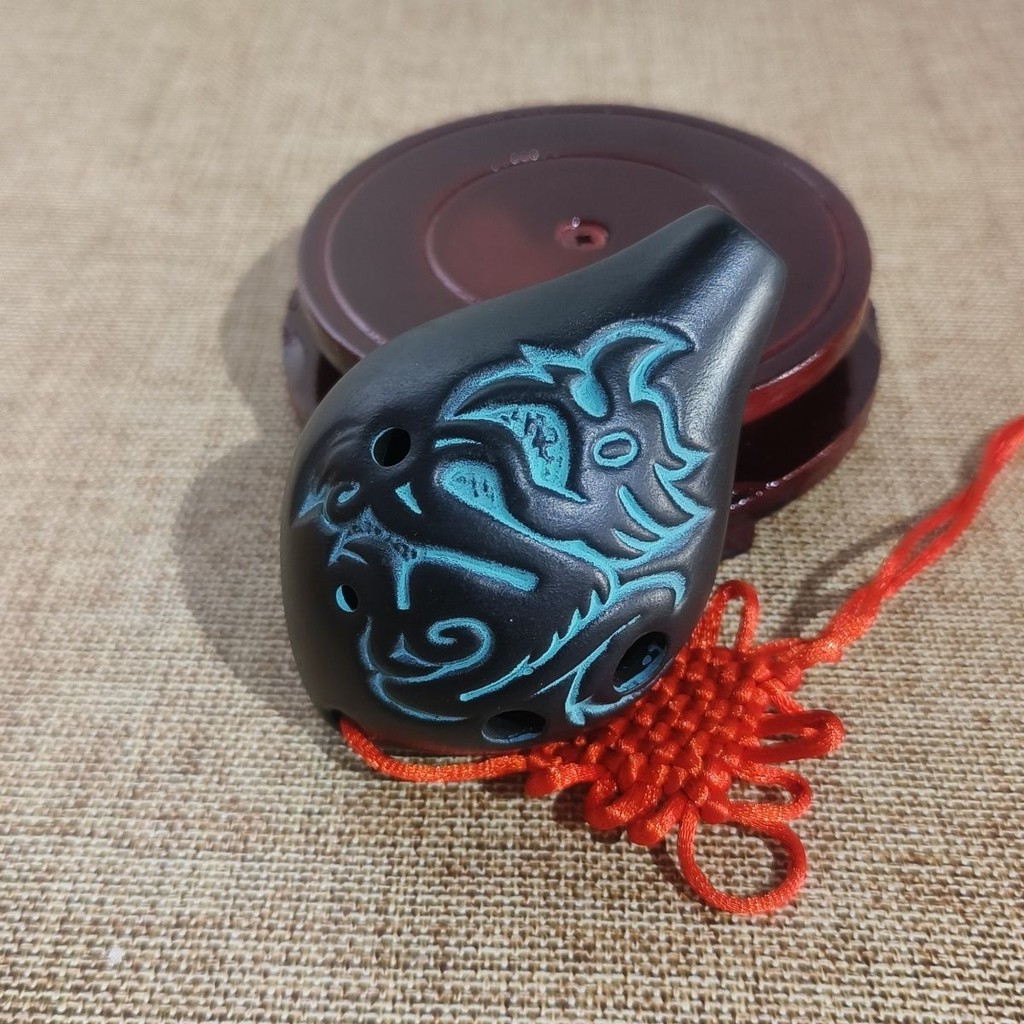 20250521Shandong Non-Relic Black Ocarina เครื่องดนตรี Non-Substance Cultural Heritage Ocarina Handma