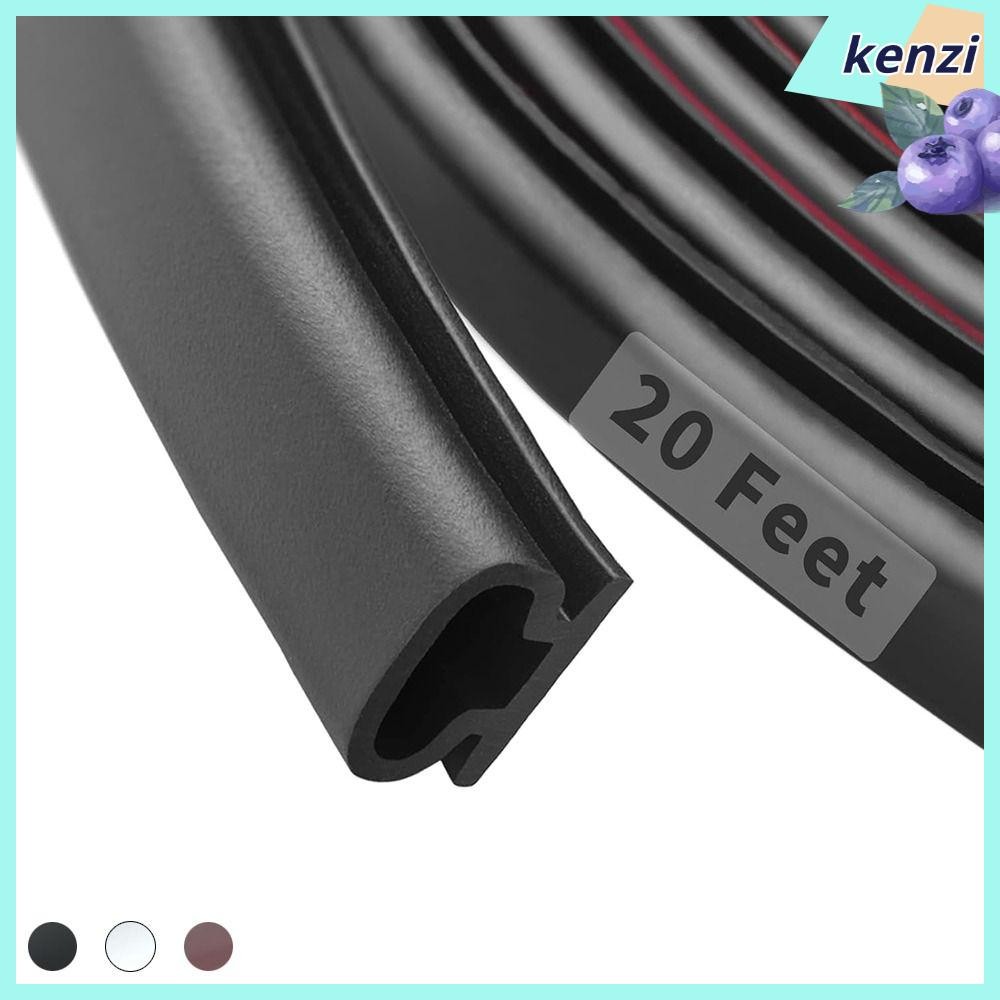 KENZI 6m เครื่องปอกสภาพอากาศ, แถบซีลประตู D-Shape กันเสียง, คุณภาพสูง Self-กาวยางกันลมกรอบประตูฉนวนกันความร้อนในครัวเรือน