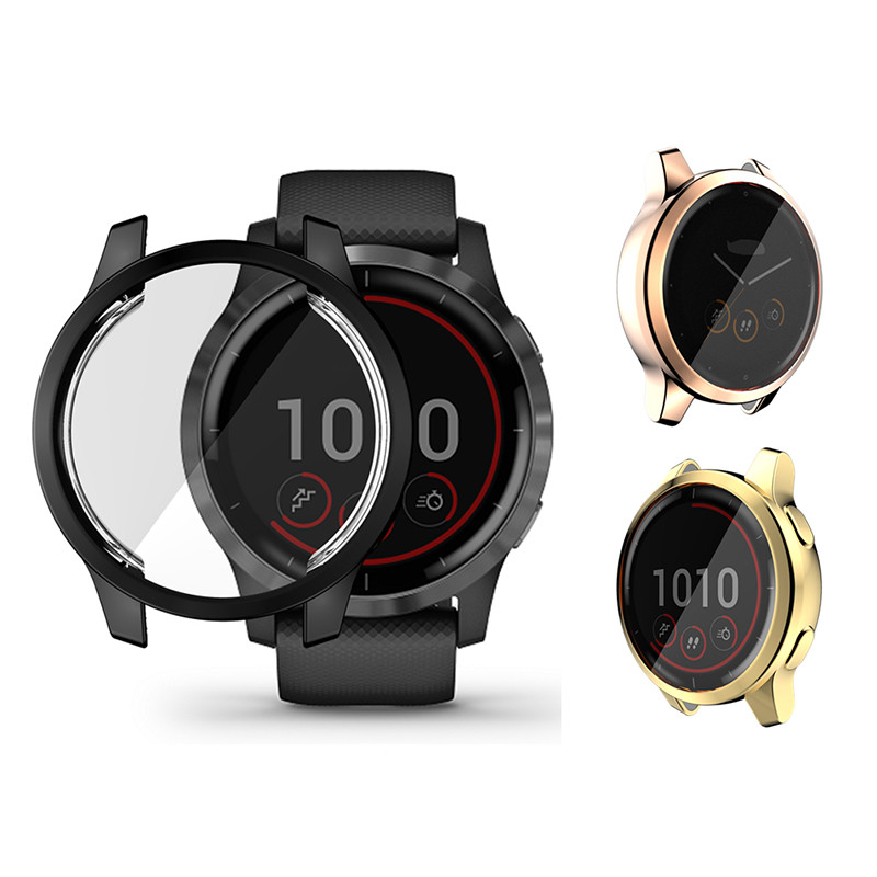 Garmin Venu3 Vivoactive3 ซิลิโคนคุณภาพสูงชุบ Soft TPU นาฬิกาสําหรับ Garmin Vivoactive 3 เพลง 4 4S Venu 2 Plus 3S 3 2S 2 สมาร์ทนาฬิกากรอบกันชนป้องกันหน้าจอ