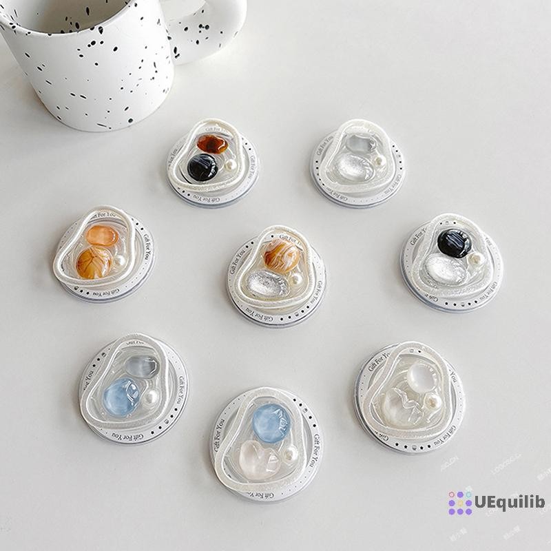 Uequilib เกาหลี Pearl Light Luxury Magnetic Stand Holder โทรศัพท์ Grip Tok ที่ถอดออกได้โทรศัพท์มือถือสําหรับเคสโทรศัพท์สนับสนุนของขวัญใหม่
