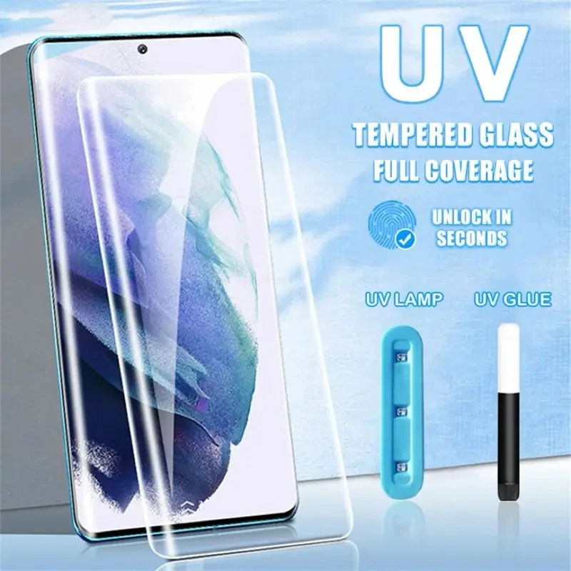 UV Liquid โค้งฟิล์มกระจกนิรภัยสําหรับ Infinix Zero 40 30 หมายเหตุ 50s 40 40s ร้อน 50 itel S23 Tecno Phantom X2 X Pro Plus 4G 5G Clear กาวเต็มหน้าจอป้องกัน
