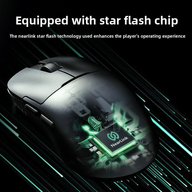 AJAZZ AJ159 เมาส์เกมน้ําหนักเบา 8Khz ฐานชาร์จหน้าจอสีไร้สายสามโหมด E-sports Macro PAW3375