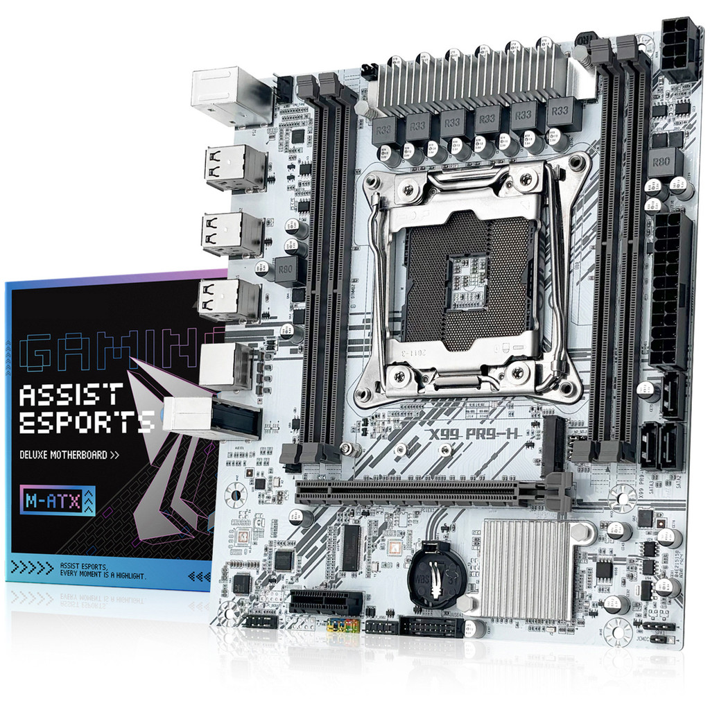 MACHINIST X99-PR9-H เมนบอร์ดสีขาว DDR4 เมนบอร์ด 2011-3 พินเมนบอร์ดคอมพิวเตอร์ x99 เมนบอร์ด