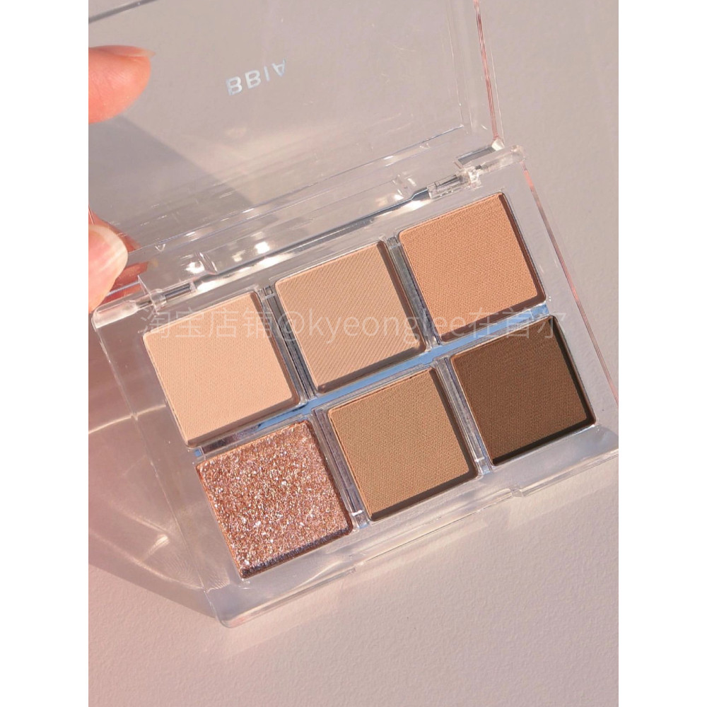 eye palette พาเลทตา BBIA Six-Color Low Saturation 02/03 Matte Eyeshadow