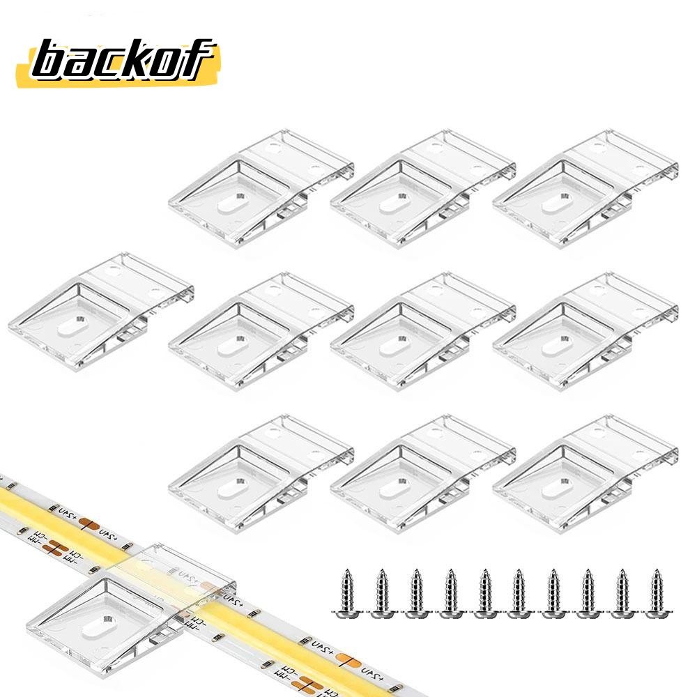 BACKOF 10 มม.PCB LED Light Strip Clip, Light Strip Clamp WS2812B WS2811 คลิปพร้อมสกรู, FCOB COB SK68
