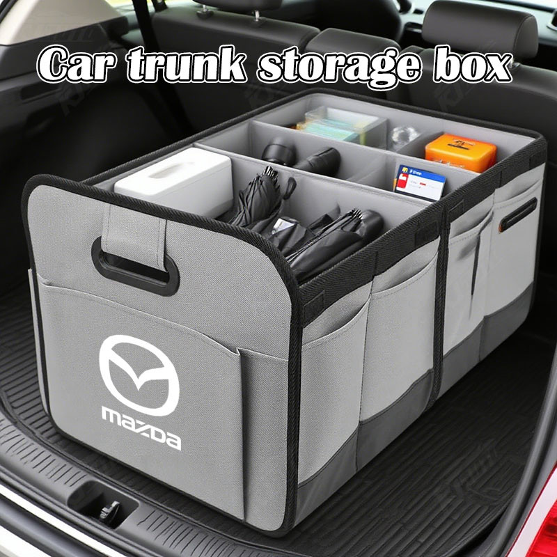 Mazda รถ Trunk กล่องเก็บหนังขนาดใหญ่ความจุถังขยะพับแบบพกพาสําหรับ Cx 5 3 2 Cx 8 Cx 3 Cx 30 6 Bt 50 Mx 5 Rx8
