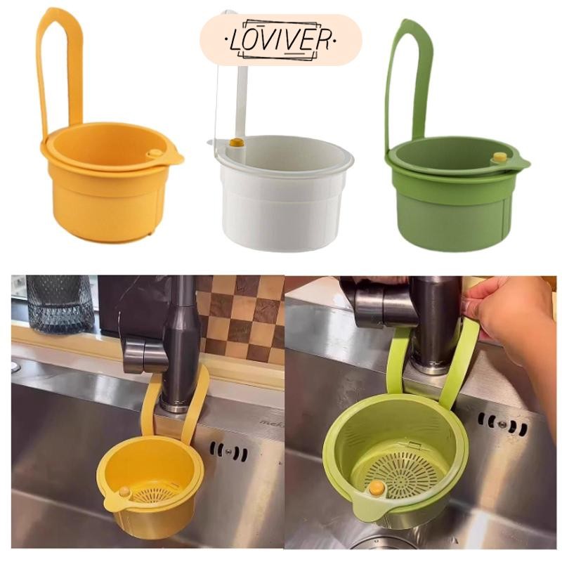 LOVIVER อ่างล้างจานอาหาร Catcher อ่างล้างจานตะกร้ากรองอัตโนมัติ Dumping มุมตะกร้ากรอง