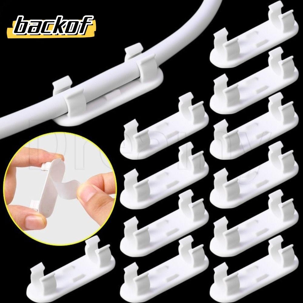 Backof 10 ชิ้นคลิปสายเคเบิล, Home Office Organizers Self-กาวผู้ถือลวด, Punch-ฟรี Traceless Data Cable Storage Cable Management คลิป