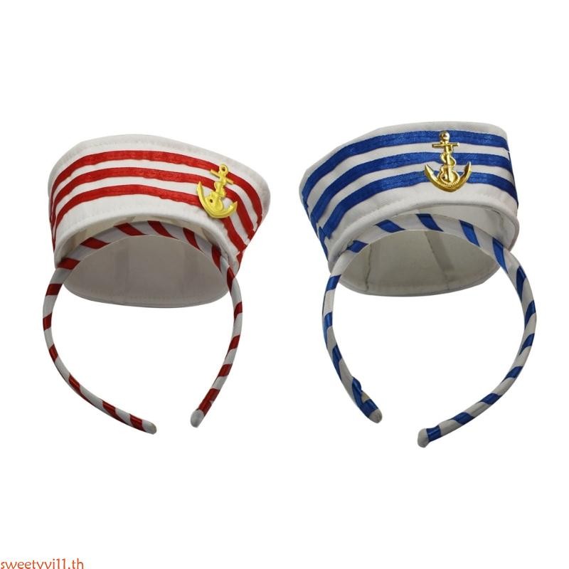Sweetyvi1 สําหรับสร้างสรรค์ผมวงผู้หญิงนักเรียนฮาโลวีนคอสเพลย์ Hairband กะลาสีเรือยอชท์หมวกรูปร่าง Headbands ที่ละเอียดอ่อน Hai