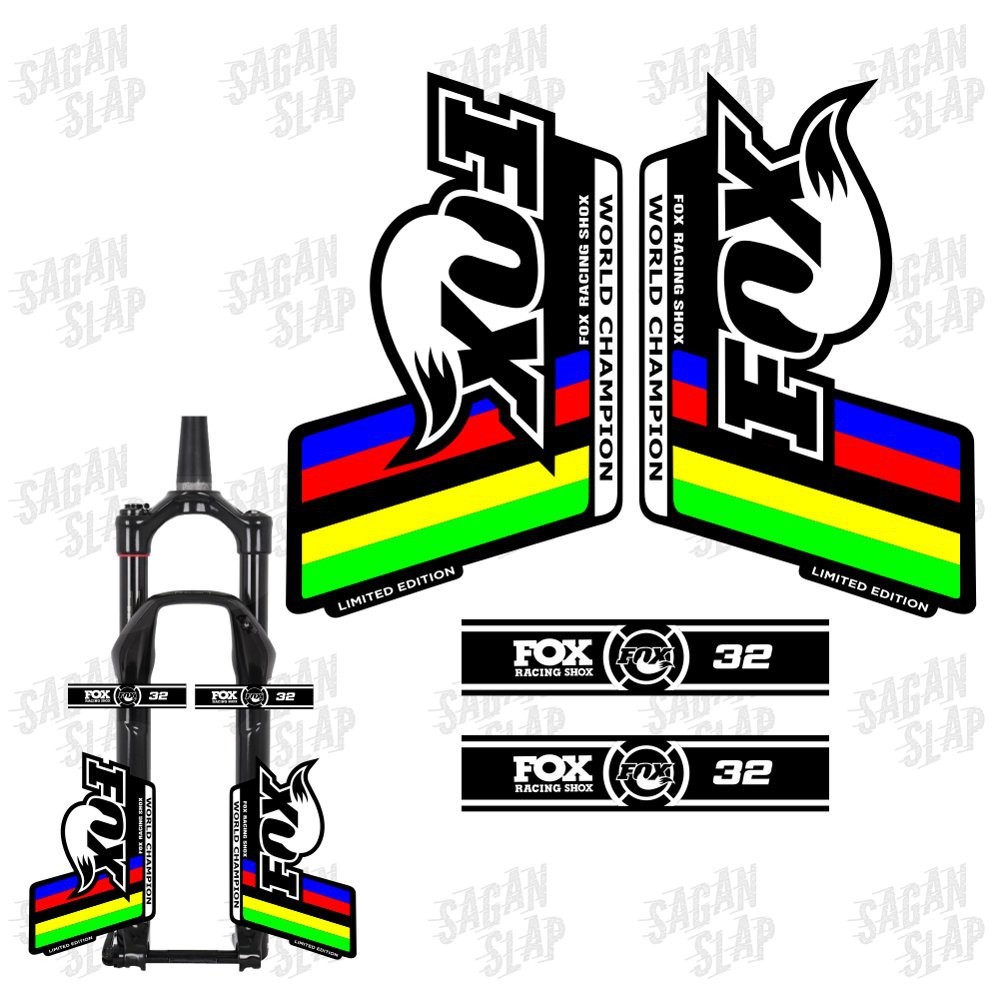 สติ๊กเกอร์ FOX 32 talas world champion series สติ๊กเกอร์รูปลอกส้อม mtb Bike