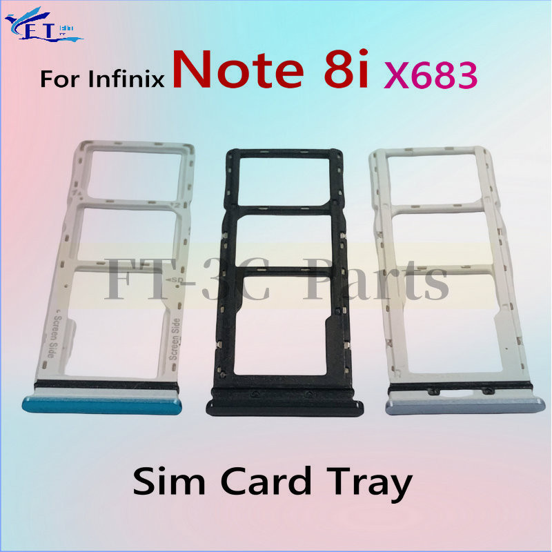 Sim Card Tray Slot Adapter Holder Replacement Parts สําหรับ Infinix Note 8i X683