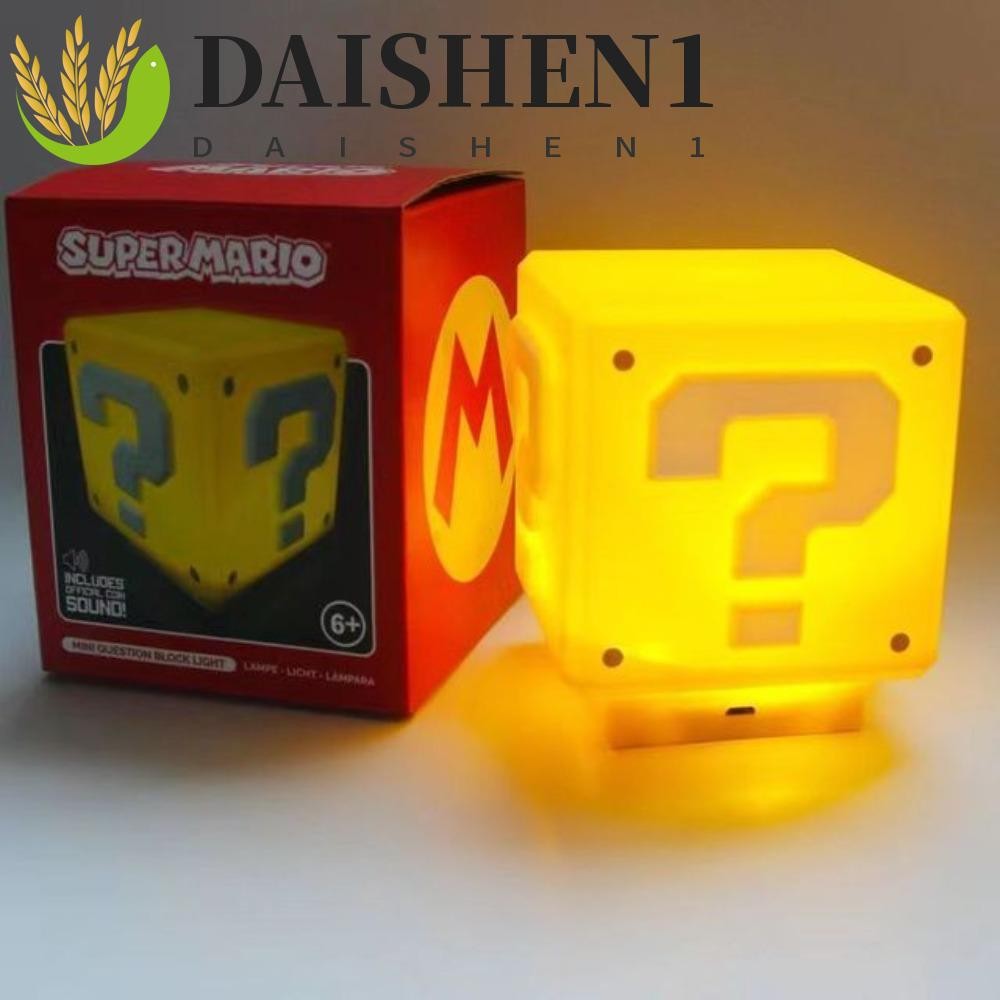 Daishen1 โคมไฟตั้งโต๊ะ ไฟกลางคืน LED ลาย Mario Bros ชาร์จ USB สําหรับวันเกิด