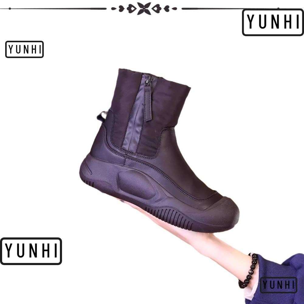 Yunhi Snow Boots, รองเท้าผ้าฝ้ายกันลื่นแบบหนา, รองเท้าผู้หญิงอุ่นตุ๊กตาน้ําหนักเบาฤดูใบไม้ร่วงฤดูหนาว