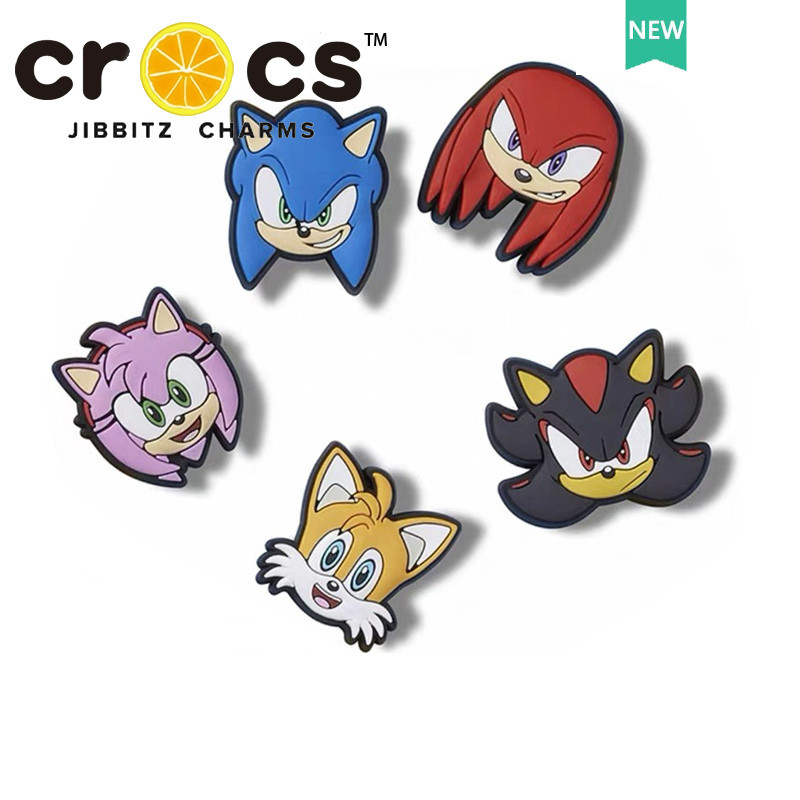 jibbitz crocs รองเท้าหัวเข็มขัดรู อุปกรณ์เสริมรองเท้าอะนิเมะการ์ตูน Sonic สำหรับรองเท้าแฟชั่น อุปกรณ์เสริม จิ๊บบิท ตัวติดรองเท้า crocs