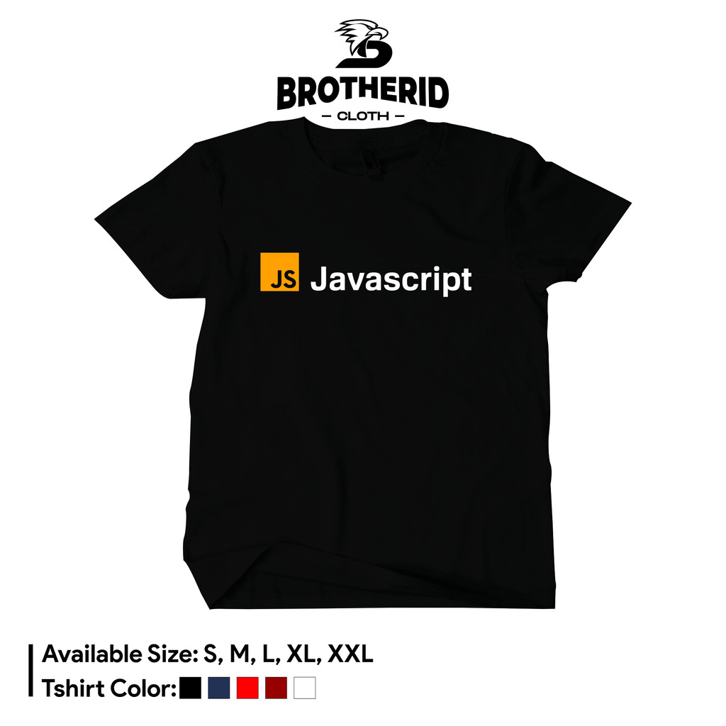 Javascript Java Script โลโก้ 2 เสื้อยืด Distro Web Programmer IT Geek Combed 30s เสื้อ