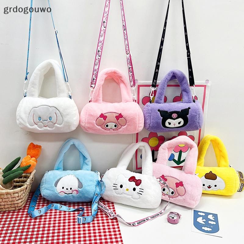 Grdog การ์ตูนอะนิเมะ Plush กระเป๋าสะพายน่ารัก Hello Kitty Kuromi My Melody Cinnamoroll กระเป๋าสะพายข้างกระเป๋าถือสําหรับสาวของขวัญ th