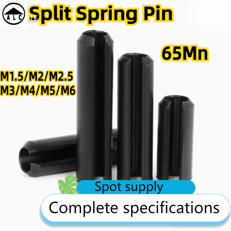 [ALC] 65mn Black Carbon Steel Elastic Pin Open Spring Pin Hollow Positioning Pin M1.5/M2/M2.5/M3/M4/