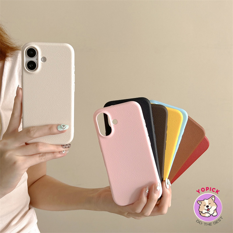 สําหรับiphone16 16pro 16promax 16Plusหนังเคสโทรศัพท์11 12 13 14 15pro 15promax 12promax Xs Xsmax Xrขั้นสูงMinimalistสีทึบฝาครอบโทรศัพท์คนรักCoulpeสาวเพื่อนนุ่มLZW