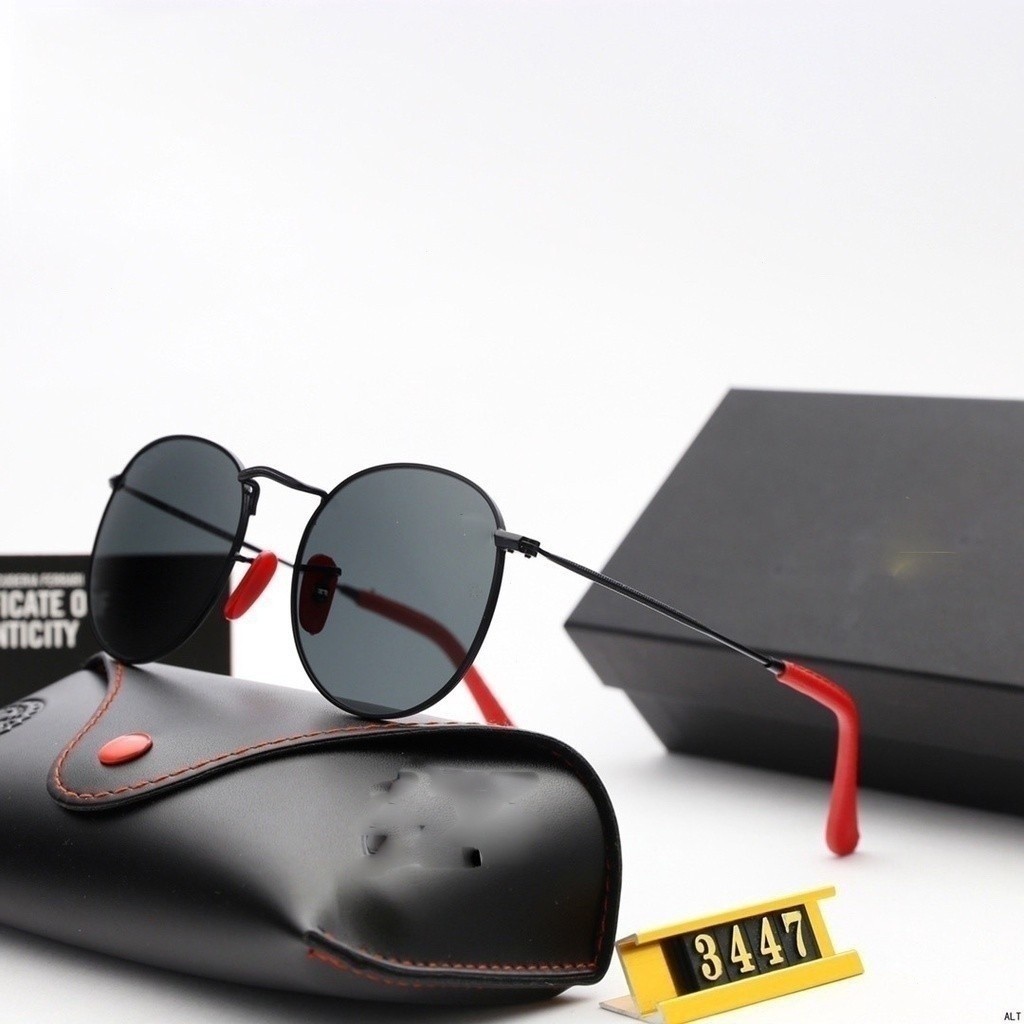 Ferrari ray-BAN เรซิ่นย้อนยุคกระจกผู้ชายเสื้อผ้าแบรนด์เต็มกรอบเดิมกล่องแว่นกันแดดสำหรับผู้หญิง fx049