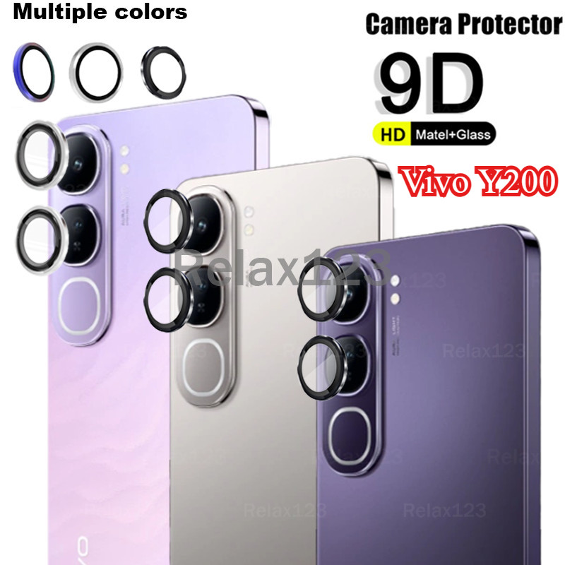 เลนส์โทรศัพท์สําหรับvivo Y200 5G VivoY200 5G VivoY 200 5G Vivo Y 200 5G 2024 เลนส์กล้องด้านหลังป้องกันแหวนกระจกนิรภัยโลหะฝาครอบ