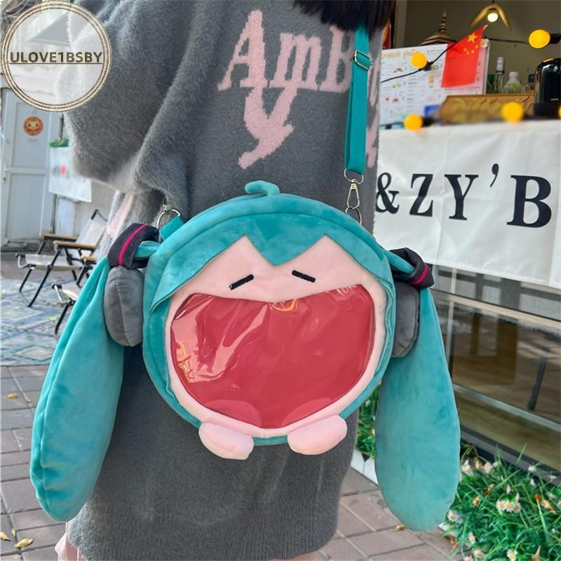 Ulove1bsby ใหม่ Hatsune Miku สาวน่ารัก Crossbody Cross กระเป๋าใสตุ๊กตากระเป๋าเป้สะพายหลังกระเป๋าสะพาย TH