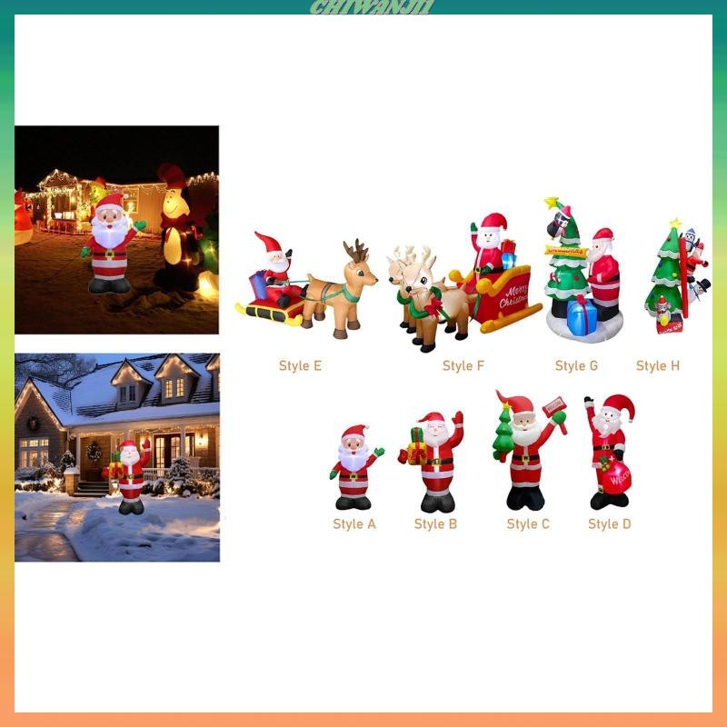 [เท่าไหร่1] ซานตาคลอสเป่าลมคริสต์มาสพร้อมไฟตกแต่งลานเป่าที่น่ารัก