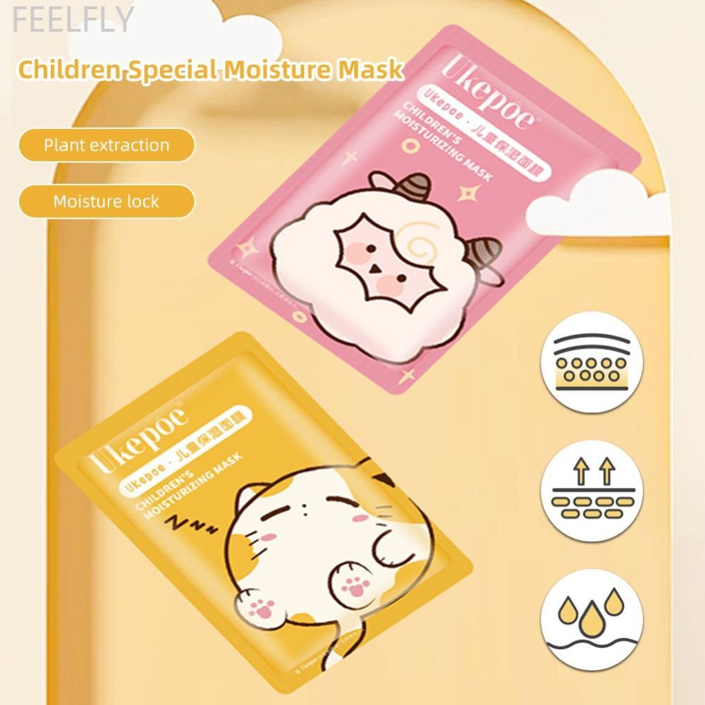 Feelfly การ์ตูนสัตว์พอกหน้าลึก Hydrating Moisturizing Nourishing แบบพกพา Non-irant Facial Mask Skin Care สําหรับเด็ก O2Y1