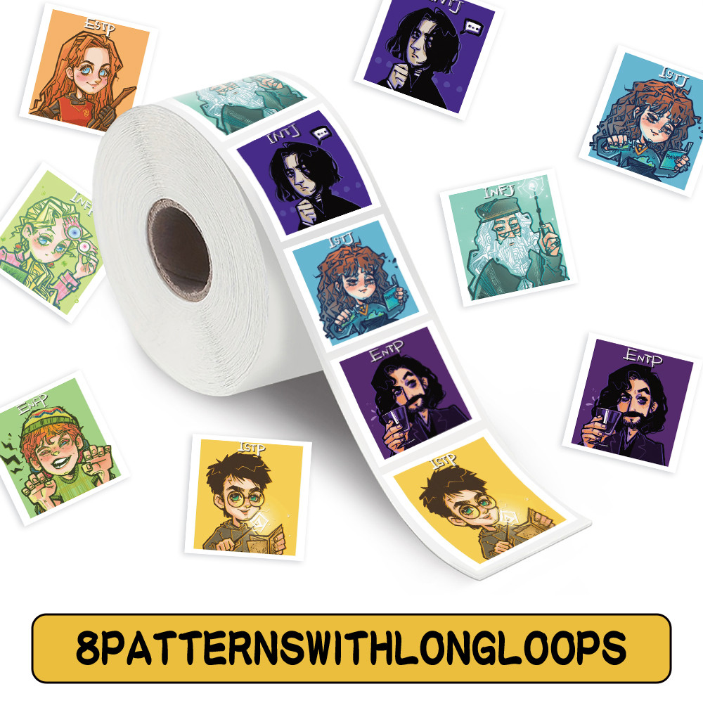 500 ชิ้น/ม้วนการ์ตูน Harry Potter ของขวัญปิดผนึกสติกเกอร์ Graffiti สําหรับกระเป๋าเดินทางเคสโทรศัพท์แล็ปท็อปโน้ตบุ๊ค Decals เด็กของขวัญ RecordingYourLife