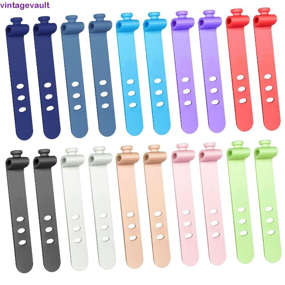 Vintagevault Cable Organizer 73 มม.10 ชิ้น Magic Cable Ties สายคล้อง Home Office Supplies เมาส์ Wire Winder หูฟังสายเข้าเล่ม