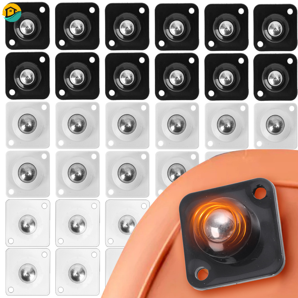 4 ชิ้น/เซ็ต Mini Self กาวเฟอร์นิเจอร์ล้อ 360 องศาหมุน Strong Bearing Force สแตนเลส Ball Universal ล้ออุปกรณ์ฮาร์ดแวร์